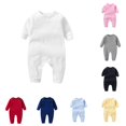 thumbnail image 1 of TinyBloomm Thermal Baby Jumpsuit Comfort Boys Bodysuit Long Sleeve Shoulder Snap Baby Jumpsuit For And Toddler Playwear Soft Everyday Outfit, Size 3-6 Months, 1 of 3