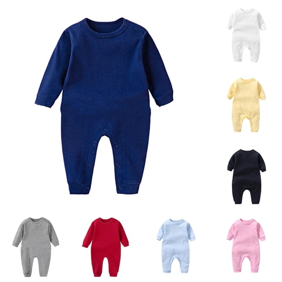 TinyBloomm Thermal Baby Jumpsuit Comfort Boys Bodysuit Long Sleeve Shoulder Snap Baby Jumpsuit For And Toddler Playwear Soft Everyday Outfit, Size 9-12 Months
