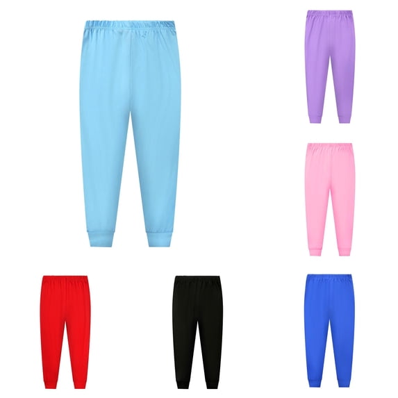 TinyBloomm Toddler Boys Girls Solid Prints Nightwear Long Pants, Size 11-12 Years