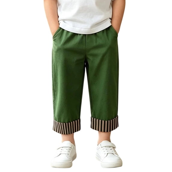 TinyBloomm Toddler Boys Girls Striped Sport Trousers Kids Casual Pants, Size 3-4 Years