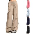 thumbnail image 1 of TinyBloomm Trendy Girls Pants Asymmetric Distressed Wide Leg High Waist Loose Fit Cargo Pants For Girls Casual Outdoor Summer Thin Comfortable Versatile Styling, Size 13-14 years, 1 of 5