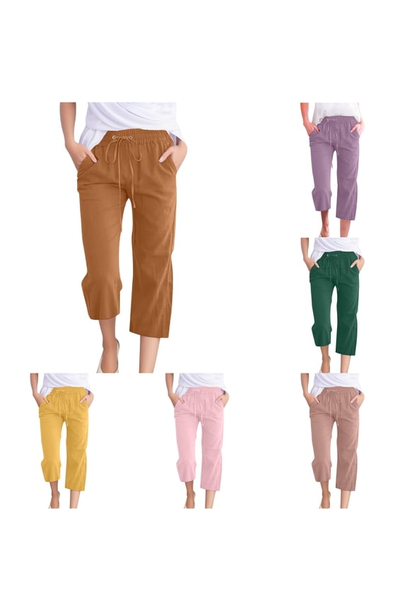 Women Fashion High Waisted Wide Leg Pants Elastic Trousers Comfy Straight Leg Long Pants With Pockets Features: Womens Wide Leg Pants Bend over Pants plus Size