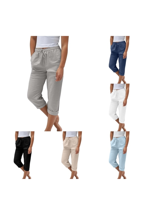 Women's Casual Pants And Tops Trousers Lightweight Summer Trousers Trousers Harem Trousers Lightweight Jogging Bottoms Elegant Hiking Trousers Muslin Casual Trousers, Size M