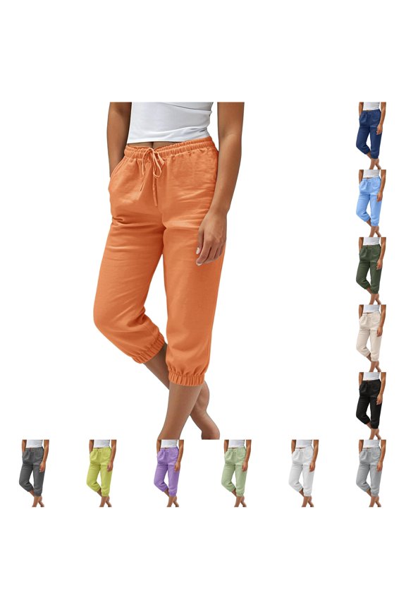 Women's Effortless Everyday Casual Pants With Classic Solid Color Midi Fit Non Static Non Non Ingredient Labeling Soft Knit Comfort For Casual Pant Suits for Women Wedding