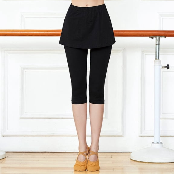 TinyBloomm Women's Solid Color Aerobics Pants Body Exercise Pants Classical Ballet Dance Pants Tight Yoga Pants (cropped Pants) Scrunch Yoga Pants for Women Yoga Pants for Women Leg