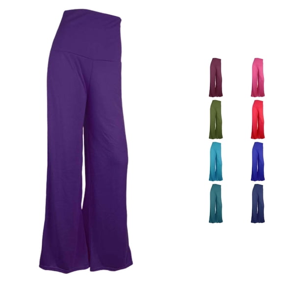 TinyBloomm plus Size Stretch Pants for Women Work Casual High Waisted Casual Wide Leg Pants, Size S