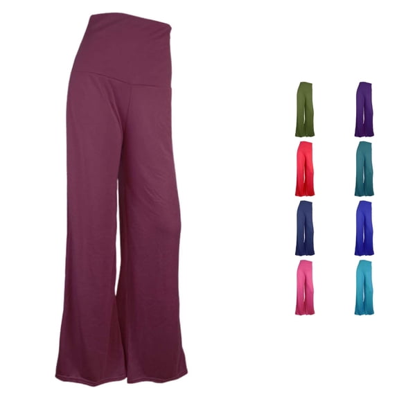 TinyBloomm plus Size Stretch Pants for Women Work Casual High Waisted Casual Wide Leg Pants, Size S