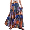 thumbnail image 1 of TinyCribz Women's Ruched Plaid Maxi Skirt High Waisted Floor Length Skirt XL, 1 of 10