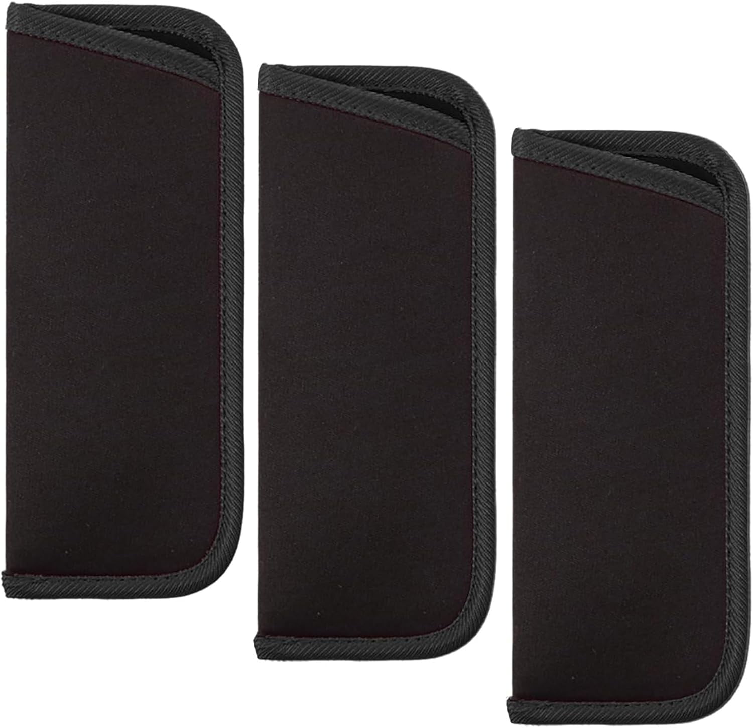 TinyGlam 3 Pack Slip in Eyeglasses Cases, Protective Glasses Case For Reading Glasses Pouch Fabric Spectacle Pouch Soft Glasses Sleeve Black Storage Glasses Pouch Holder