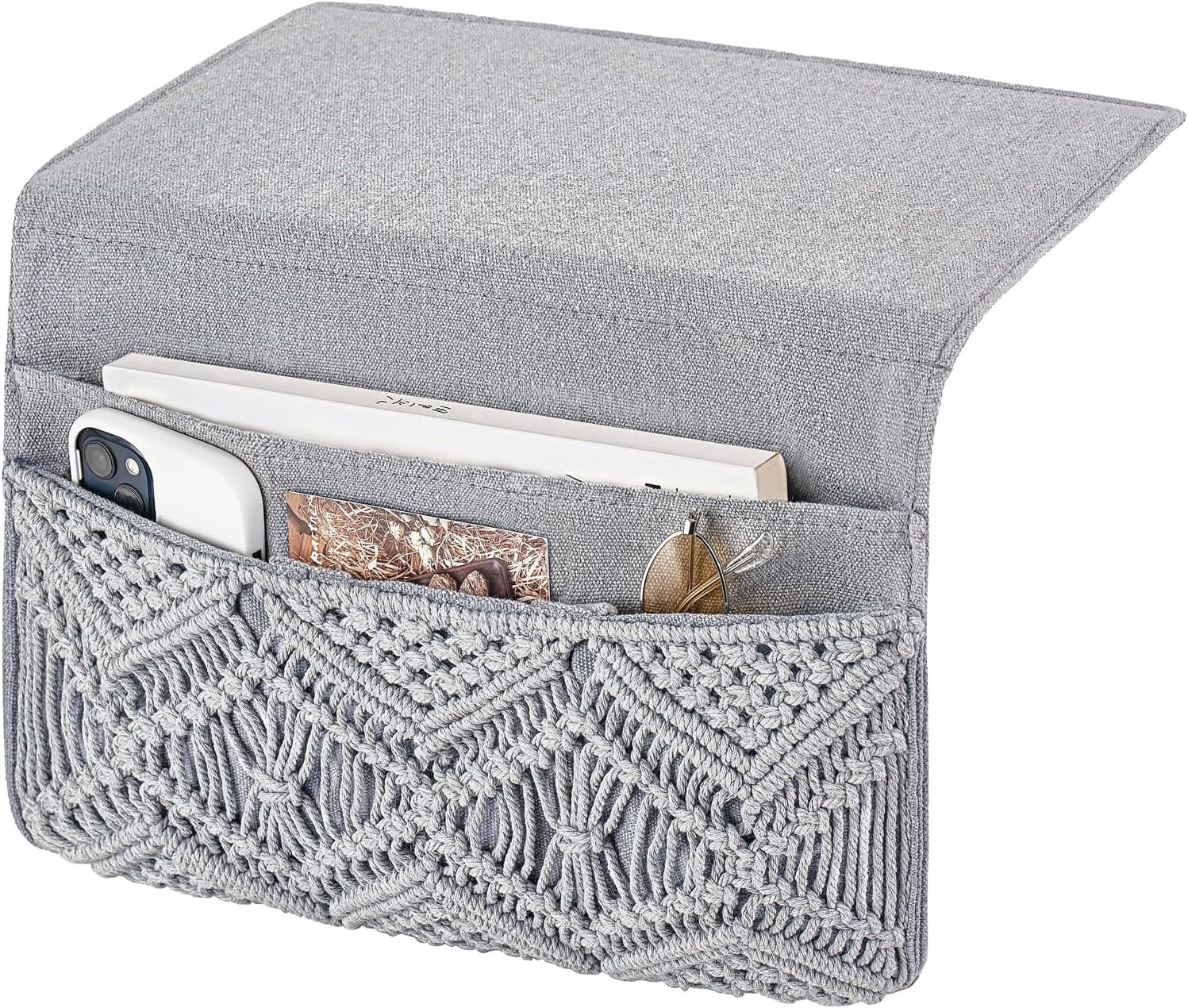 TinyGlam Bedside Caddy Storage Organizer Boho Remote Control Tablet ...