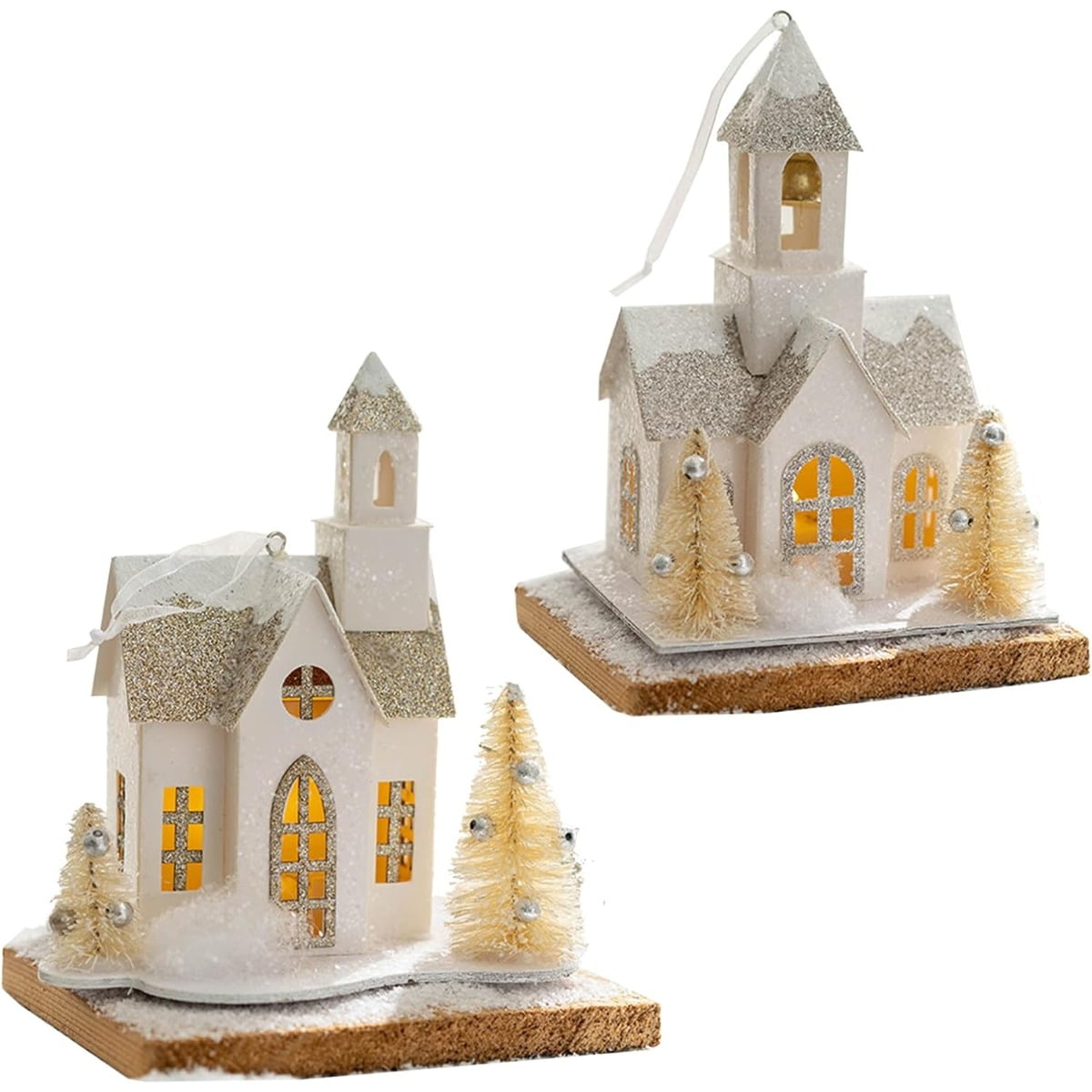 Cardboard christmas house ornaments