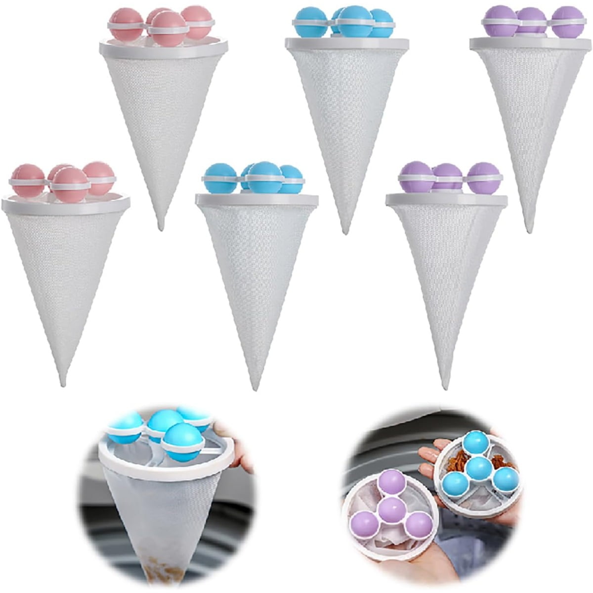 TinyGlam Floating Hair Filtering Mesh Removal, 2025 Upgrade Laundry pet