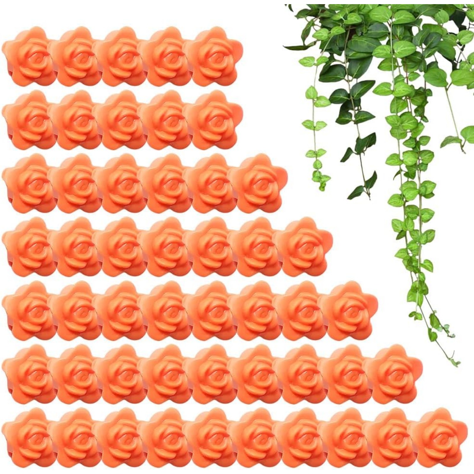 TinyGlam Plant Climbing Wall Fixture Clips, 50 Yellow Flower-Shaped ...