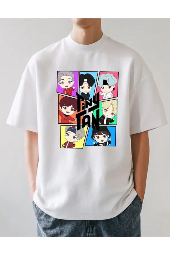 TinyTAN Character T-Shirt | Kpop Fan Gift