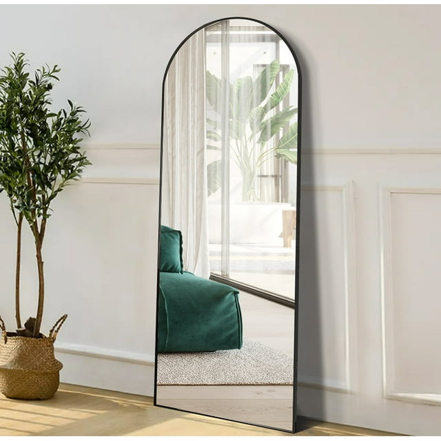 TinyTimes 64''x21'' Arched Full Length Mirror Large Floor Mirror with