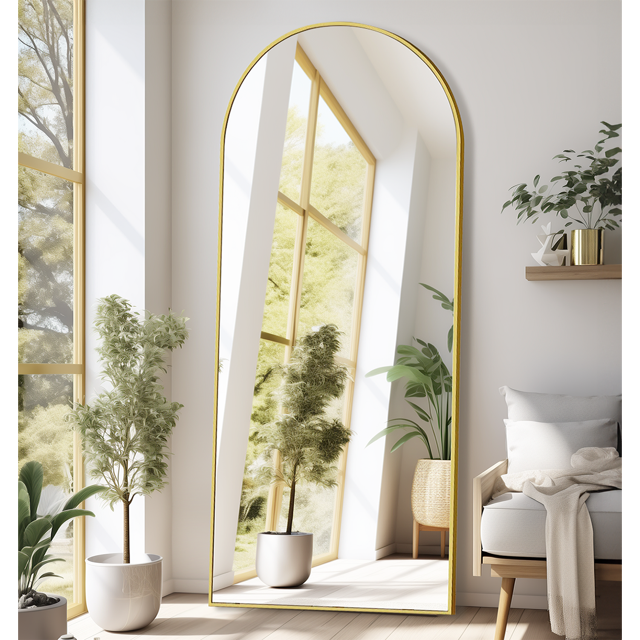 TinyTimes 71"x30" Arched Full Length Mirror Large Freestanding Floor
