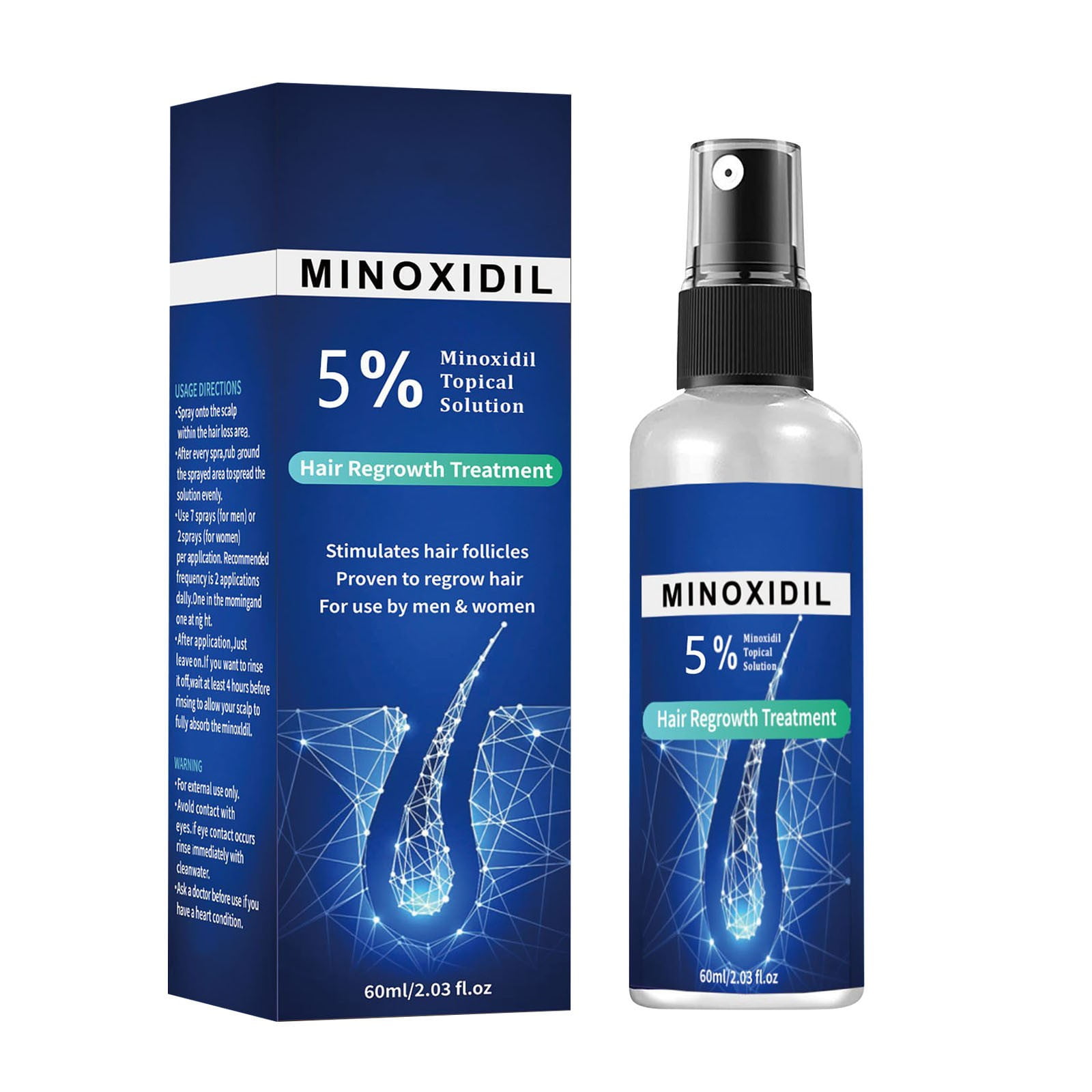 Tinyansi Minoxidil for Men Women Hair Growth Oil, Minoxidil 5 Percent