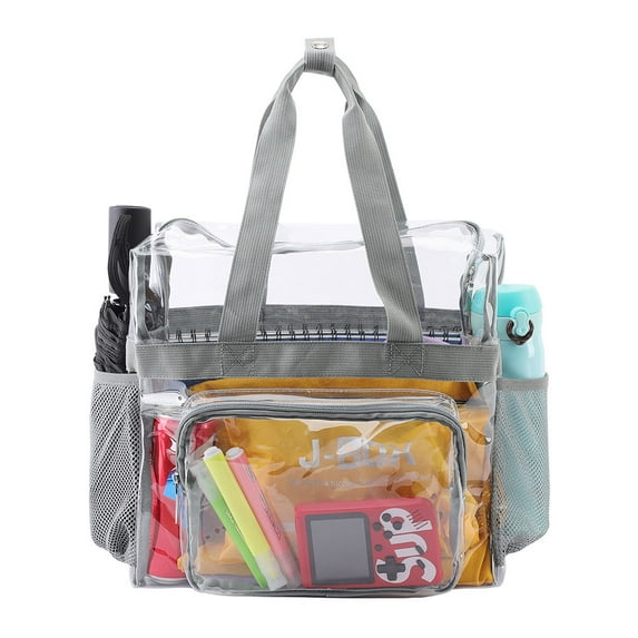 Tinyat Clear Bag Stadium Approved Transparent Large Clear Tote Bag for Work Sports Beach