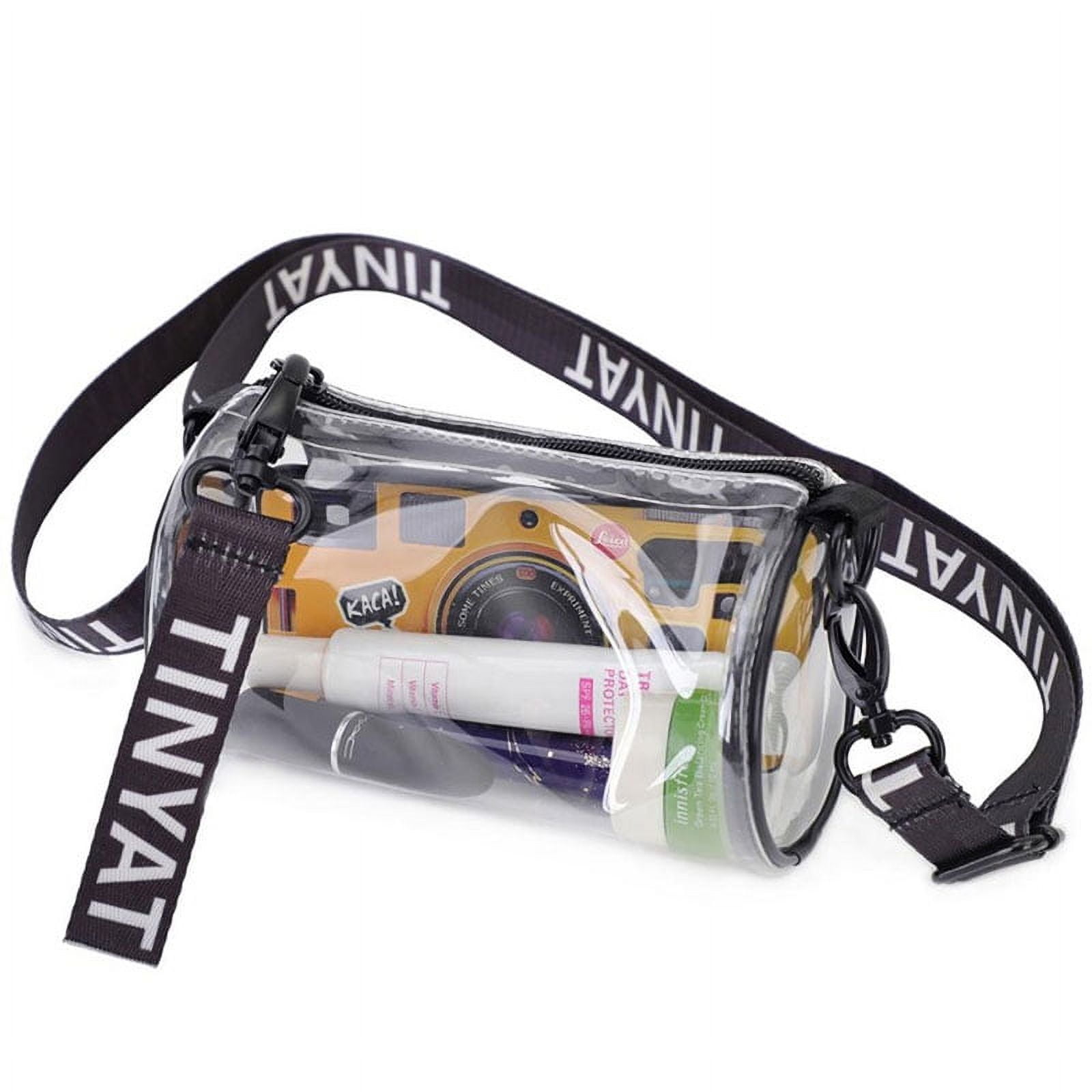 Tinyat Clear Crossbody Bag for Women Waterproof Roundabout Messenger
