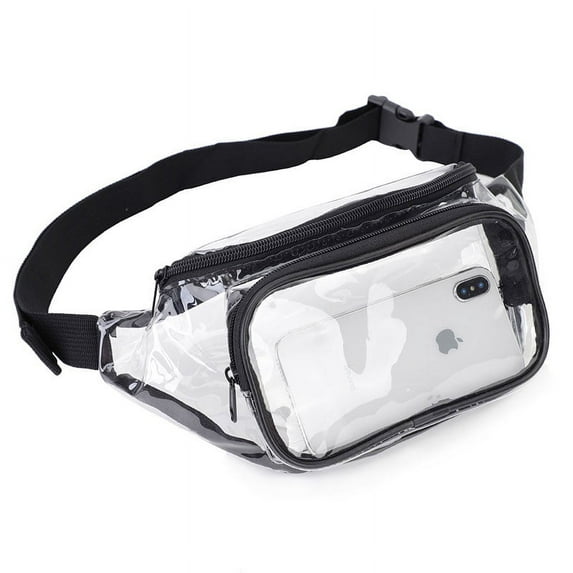 Tinyat Clear Fanny Pack Stadium Approved Mens Fanny Packs for Women Waterproof Crossbody Bag Waist Bag for Sports Travel Beach Concerts Bag