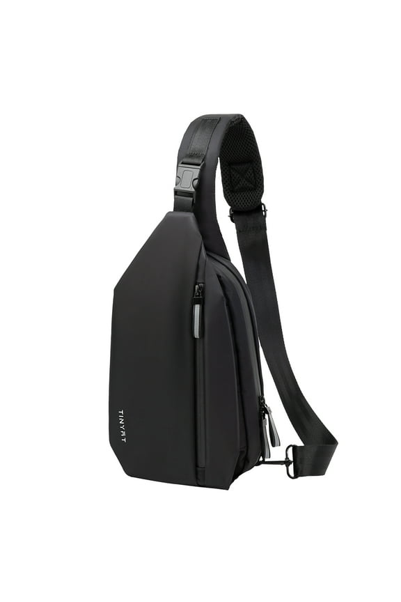 Crossbody Bag for Men Black Sling Bag Anti Theft Waterproof Shoulder Backpack for Outdoor Hiking