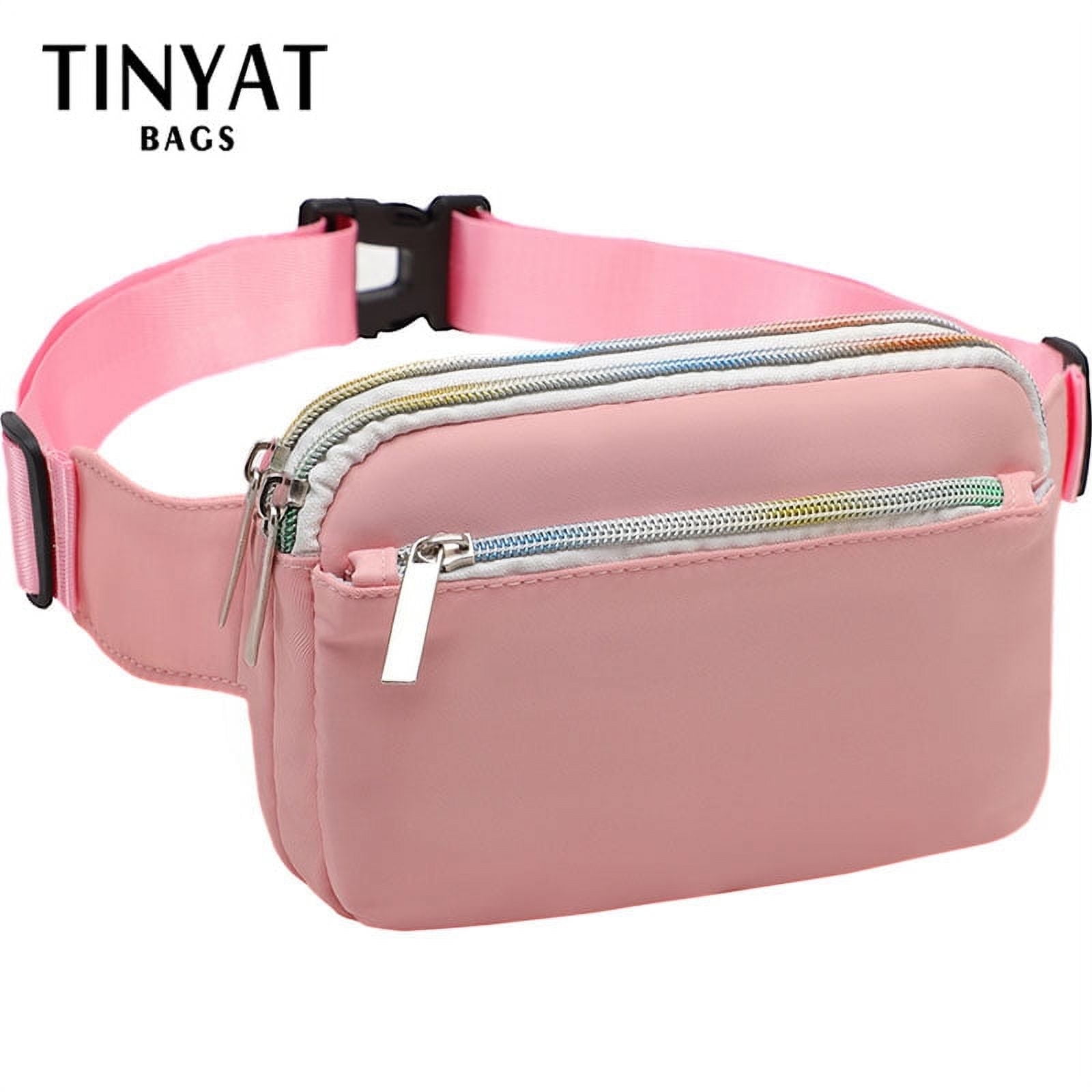 Tinyat Crossbody Bag for Women Fanny Pack Waterproof Belt Bag for Outdoor Cycling Shopping