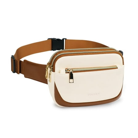 Tinyat Fanny Packs for Women Black Crossbody Bags Belt Bag Waist Pack for Outdoors Workout Traveling Casual Running Hiking Cycling