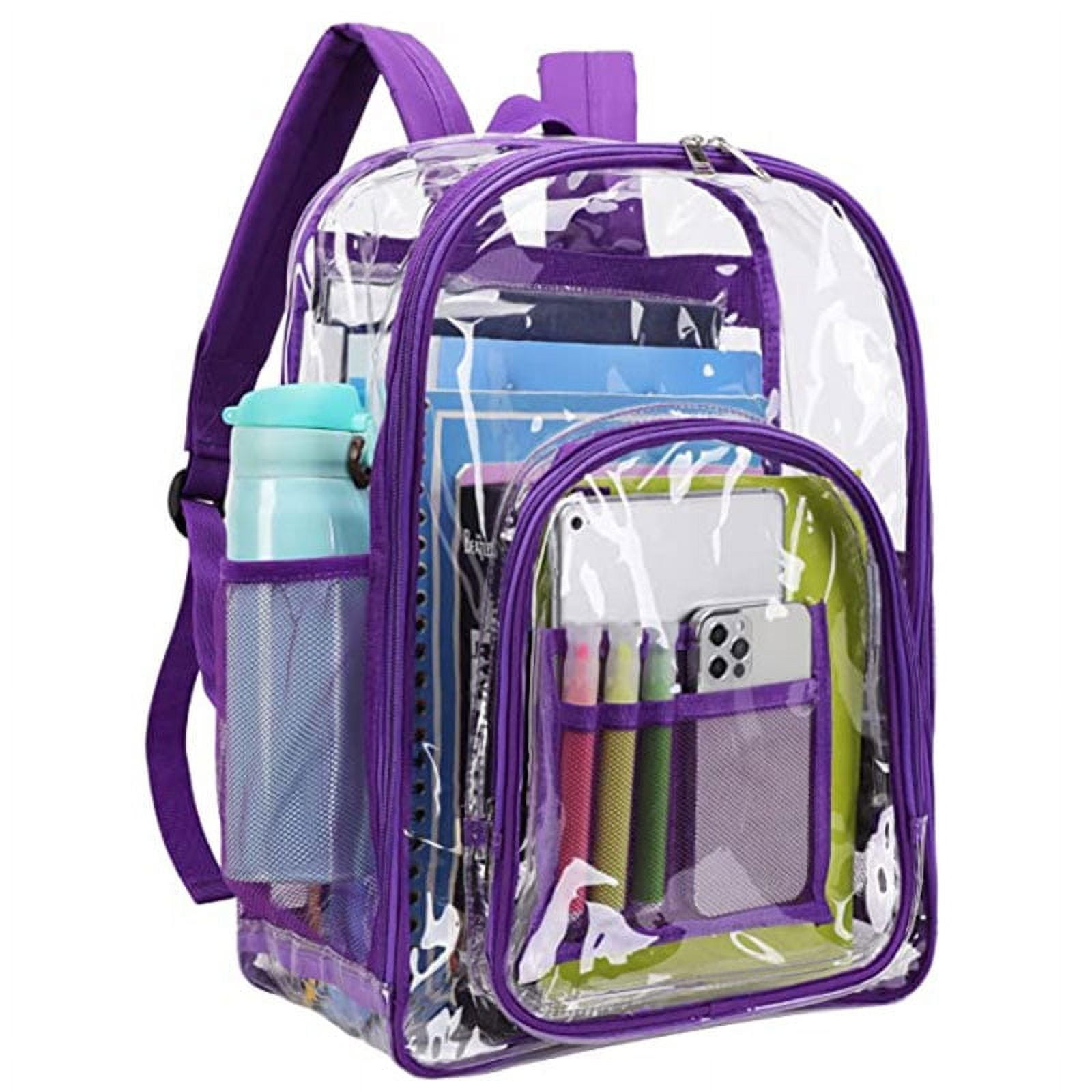 Tinyat Heavy Duty Transparent Clear Backpack See Through Backpacks for