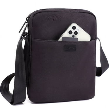 Tinyat Mens Messenger Bags Small Shoulder Sling Bags Crossbody Bags for Outdoor Work Business Black