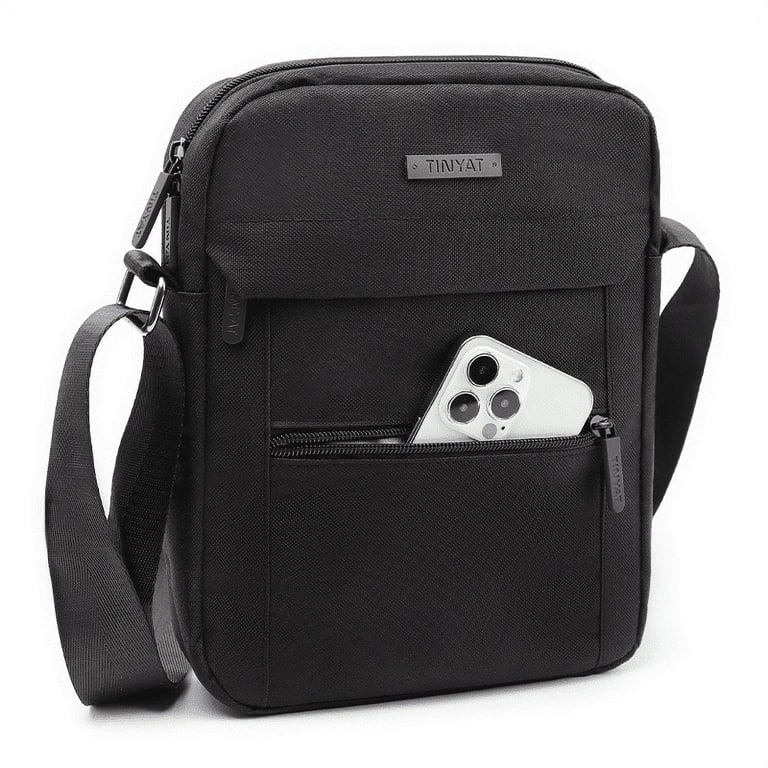 Sling Crossbody Bag Shoulder Bag for Men 9.7 iPad USB Charging Short Trip  Messenger Bags Water Repellent Crossbody Bags