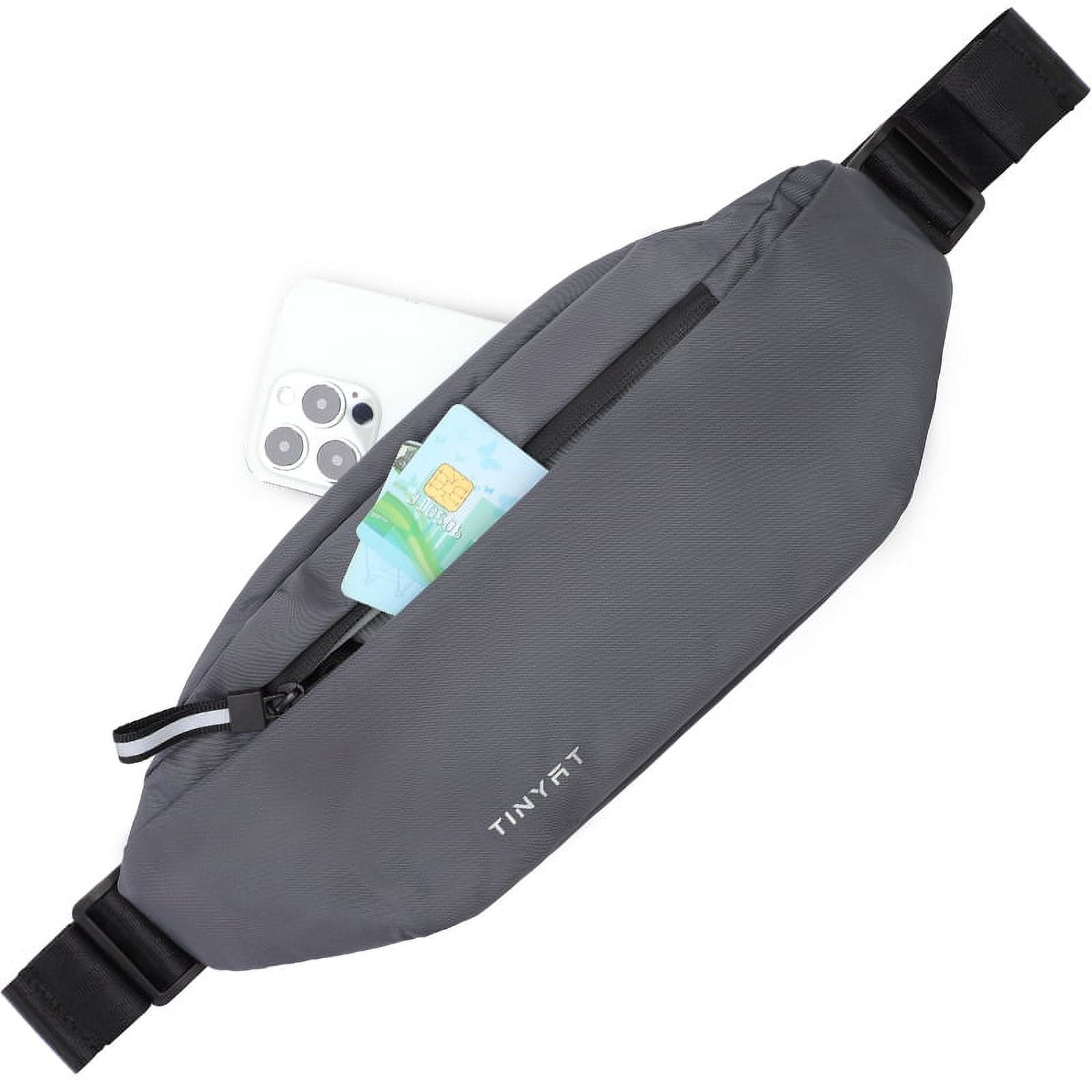 Tinyat Sports Fanny Packs for Men Waterproof Crossbody Bag Man Bag Unisex Gray