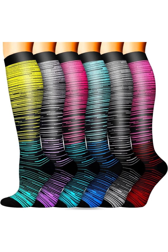 Tinylemon 6 Pairs Premium Sports Socks for Women & Men Athletic Running Hiking Comfortable Lightweight Fabric Moisture Wicking Closed Toe Design