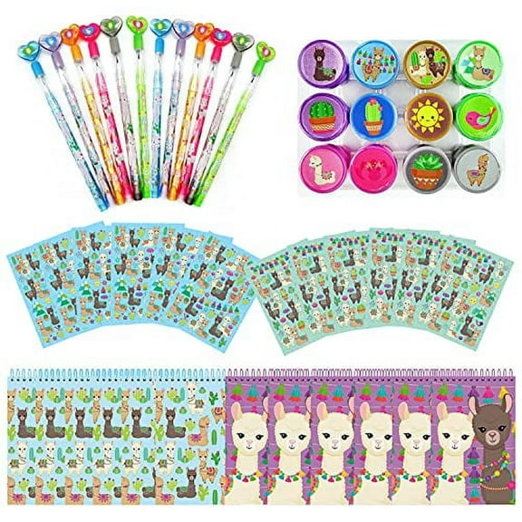 Tinymills Llamas Birthday Party Favor Set of 48 Pcs