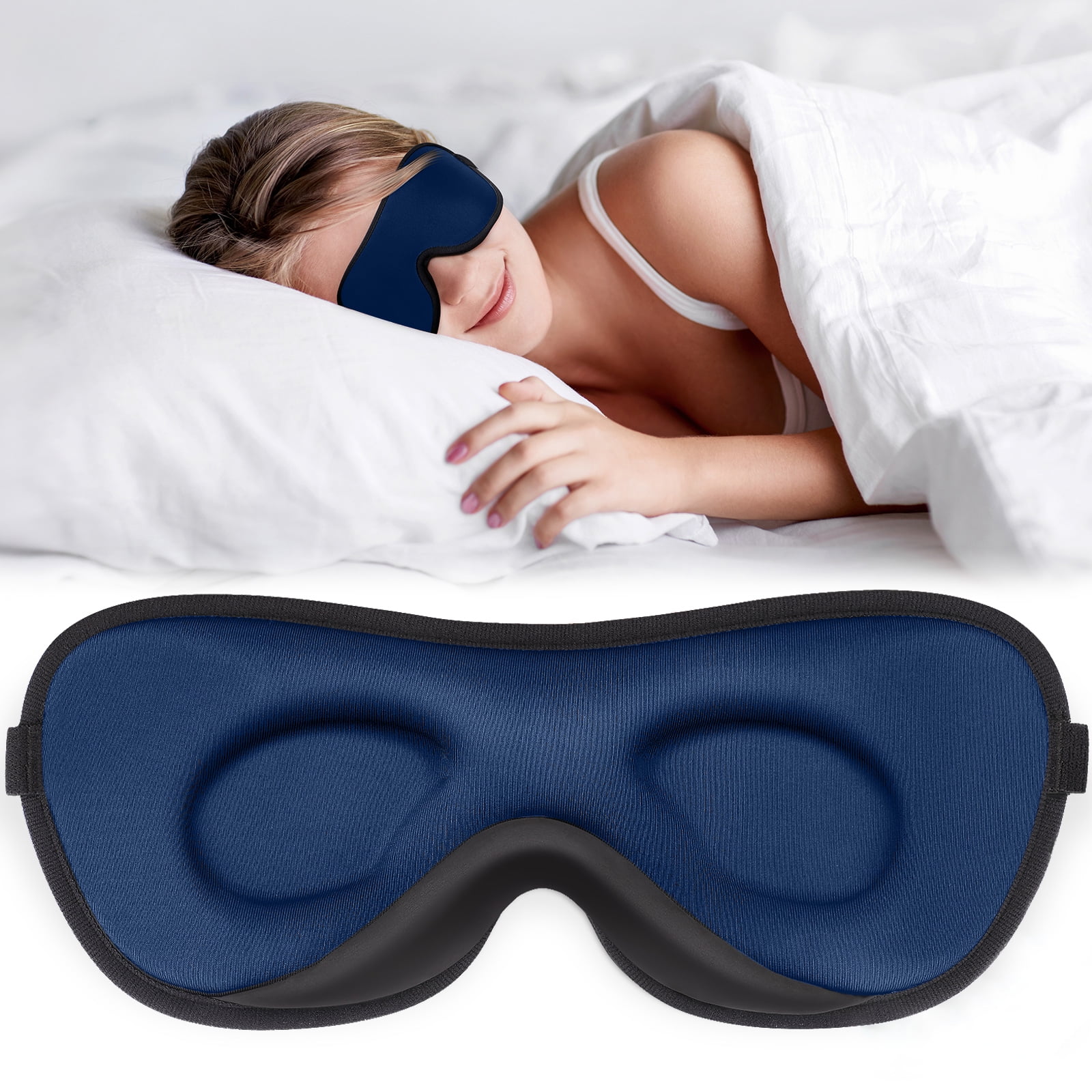 Tinymoon 3d Sleep Mask For Women Men, 100 Blackout Eye Mask For Sleeping Ultra Thin Design For