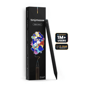 Tinymoose Pencil Pro 2 Stylus Pen for iPad, Bluetooth Gesture Control, Palm Rejection, Black