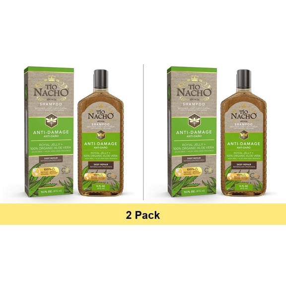 Tio Nacho Aloe Vera Deep Repair Shampoo with Royal Jelly, Anti-Hair Loss, 14 oz - 2 Pack