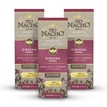 Tio Nacho Ginseng Shampoo with Royal Jelly, Reduces Hair Loss, Value 3 Pack, 14 oz