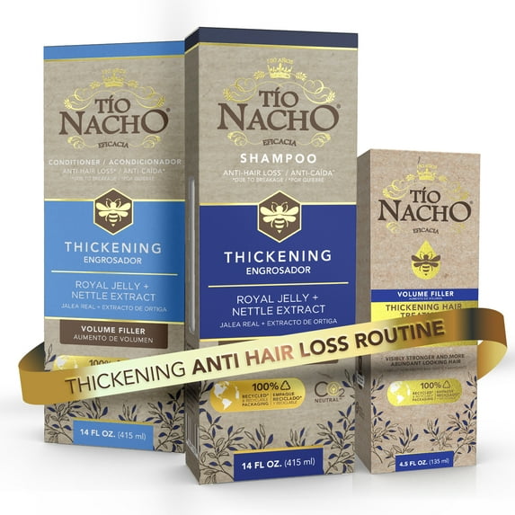 Tio Nacho Thickening Bundle- Shampoo, Conditioner & Treatment, Pack of 3