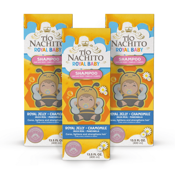 Tio Nacho Tio Nachito Royal Baby Hair and Body Shampoo with Royal Jelly & Chamomile 13.5 fl oz (Pack of 3)