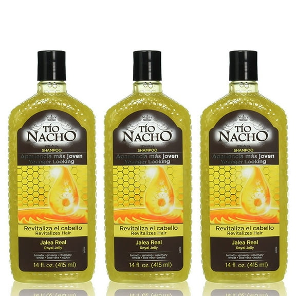 Tio Nacho Younger Looking Royal Jelly Shampoo. Revitalizes, Lightens and Softens Your Hair. With Chamomile. 14 fl.oz. Pack of 3