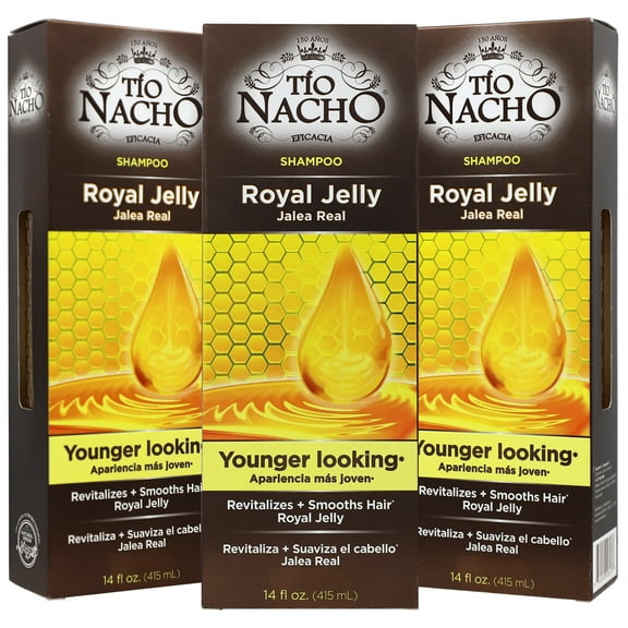 Tio Nacho Younger Looking Shampoo, Revitalizing, Helps to Straighten All Hair Types,14 fl oz, 3pk