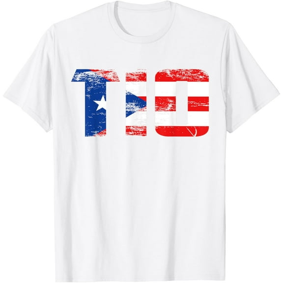 Tio Puerto Rico Flag Pride Fathers Day Puerto Rican Men T-ShirtMen and women, White T-shirt, size: Extra large