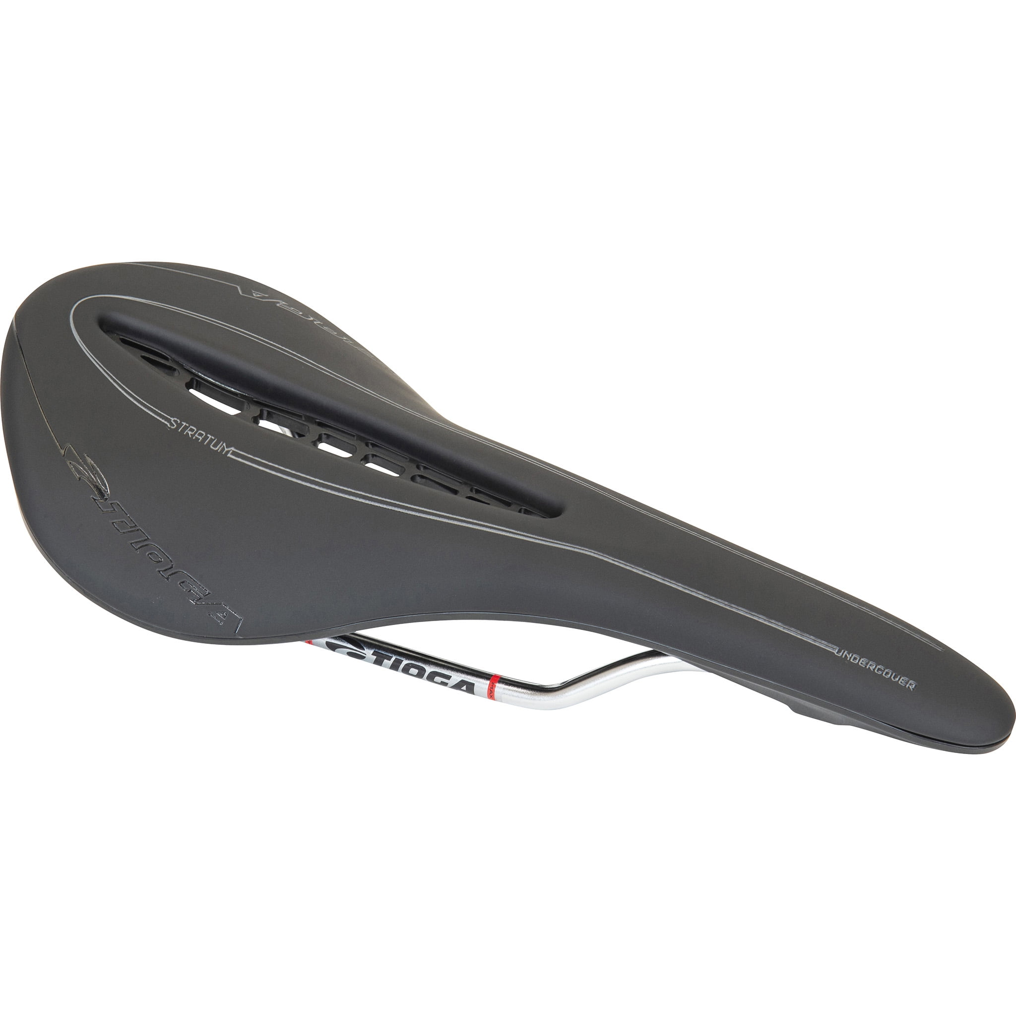 Tioga Undercover Stratum Saddle, Titanium Rail - Black - Walmart.com