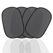 TiokMc Car Window Shade 4 Pack, 20x12 Cling Sunshade for Car Windows, Blocks 97% UV Rays, Protects Children & Babies, Fits SUVs, Minivans, Sedans