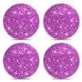 thumbnail image 1 of TiokMc 4 Pack Bling Car Coasters, Universal Anti-Slip Silicone Cup Holder with Crystal Rhinestones, Stylish Auto Interior Accessories, Pink, 1 of 8