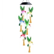 TiokMc Color-Changing Solar Bell Hummingbird Wind Chime - Iutdoor Patio Deck Yard Garden Home Deco,Birthday Gift for Mom Grandma