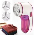 thumbnail image 1 of TiokMc Electric Lint Remover, USB Rechargeable Fabric Shaver for Clothes, Cordless Sweater Defuzzer with 3 Stainless Steel Blades, Portable Bobble & Fuzz Remover, Red, 1 of 8