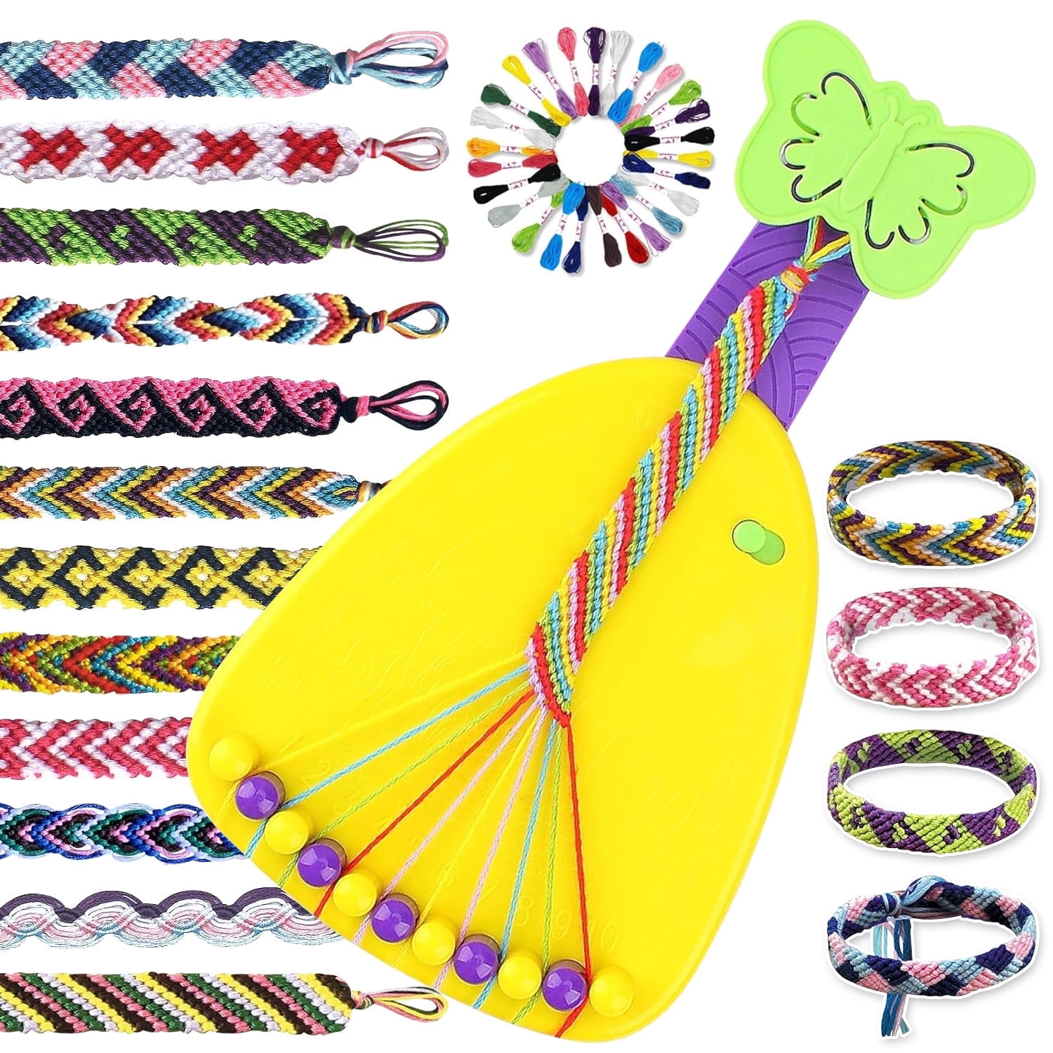 TiokMc Friendship Bracelet Maker Kit for Girls, DIY Jewelry Craft Set - 22 Bracelets, 17 Colors, Age 8-12 - Creative Gift for Birthdays, Holidays, & Special Occasions