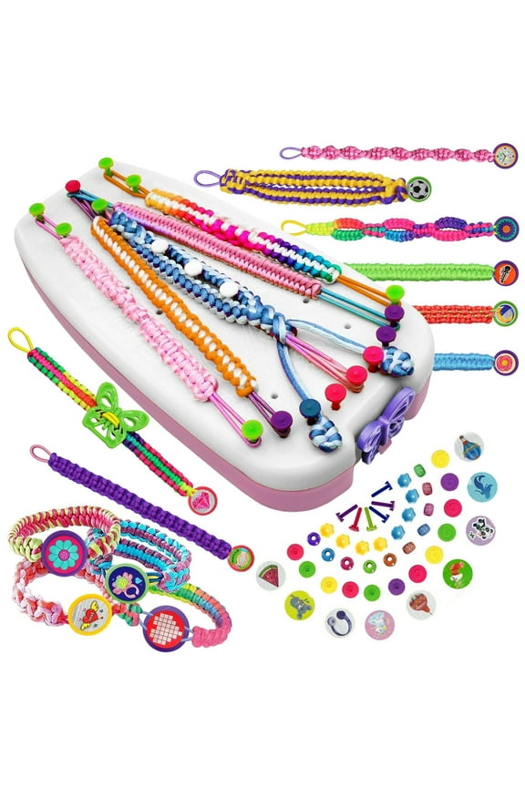 Friendship Bracelet Making Kit for Girls 8-12, DIY Jewelry Craft Kit with Loom, Threads, Stickers & Accessories, Ideal Gift for Birthday Gift for Girls
