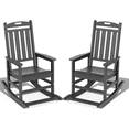 thumbnail image 1 of Tioline Outdoor HDPE Weather Resistant for Porch, Garden Lawn Rocker chiar Set of 2,Gray, 1 of 6